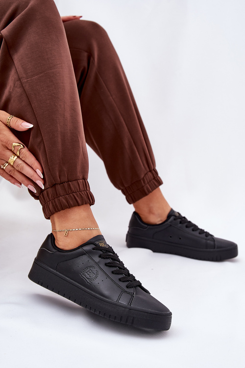 Nízke Dámske Tenisky Z Eko Kože Big Star NN274576 Čierne