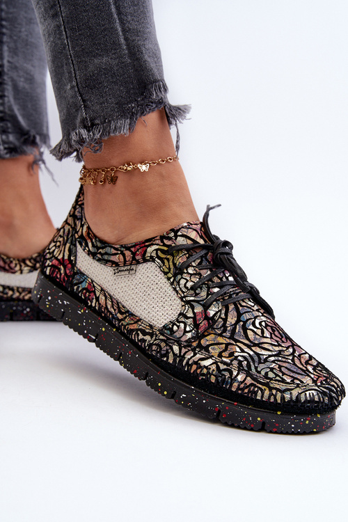 Dámské vzorované polobotky Maciejka 06347-01 Černé