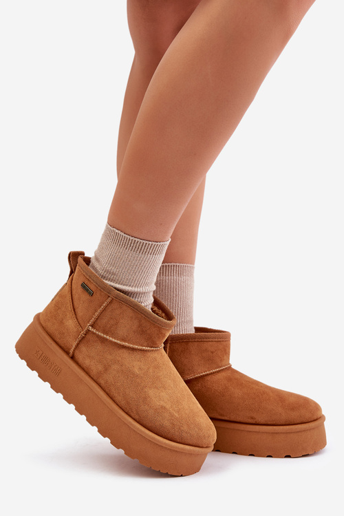 Nízke Snehové Topánky Na Platforme Big Star OO274A098 Camel