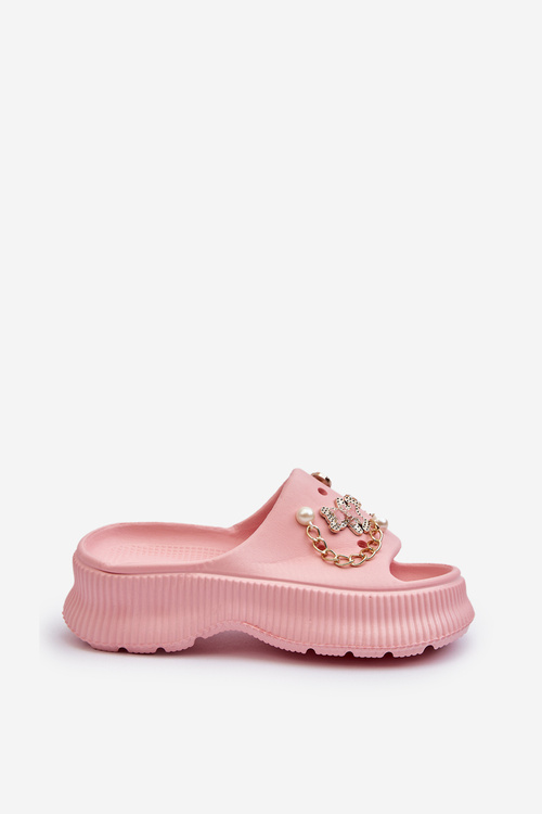 Dámské Pěnové Žabky S Ozdobami Růžové Afariana