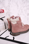 Detské topánky topánky izolované ružovou ermou kožušinou