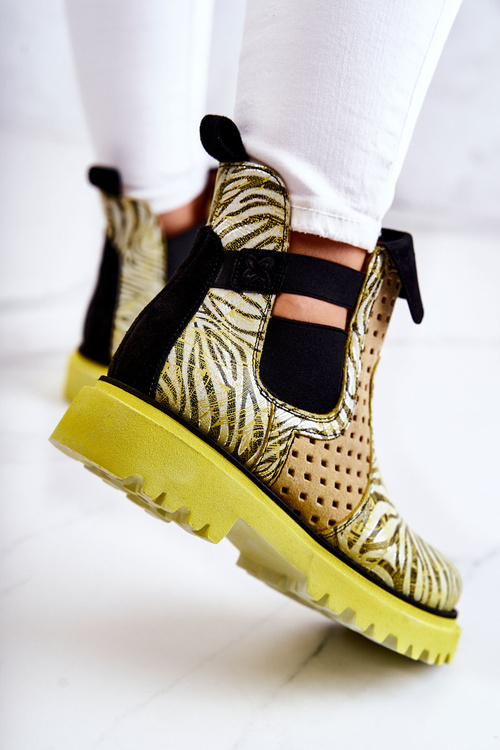 Kožené topánky Maciejka 05324-07 žltá