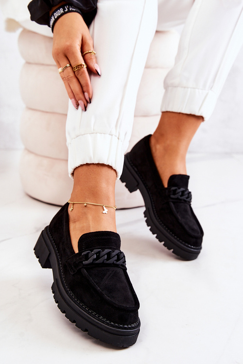 Semišové mokasíny La.Fi Černé Sapphira