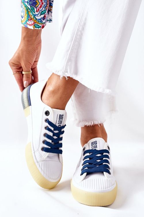 Dámske kožené tenisky Big Star II274132 biela