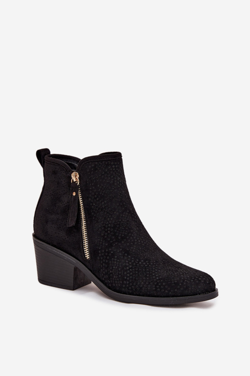 Dámske cowboy čižmy na opätku S.Barski HY52-538 Čierne