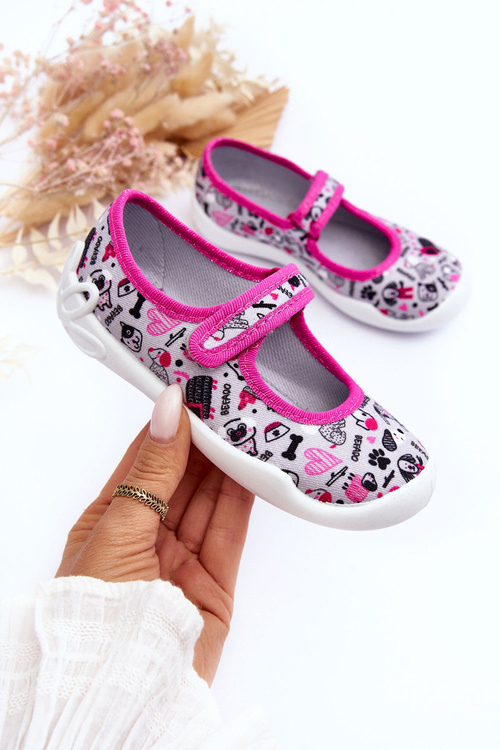 Detská balerína Papcie Befado 114x521 Gray-ružová