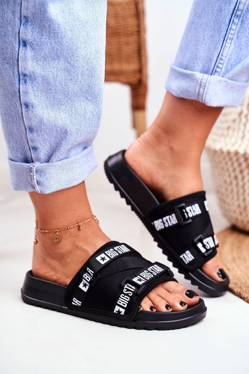 Ženské papuče Veľká hviezda Vojenská čierna GG274A018