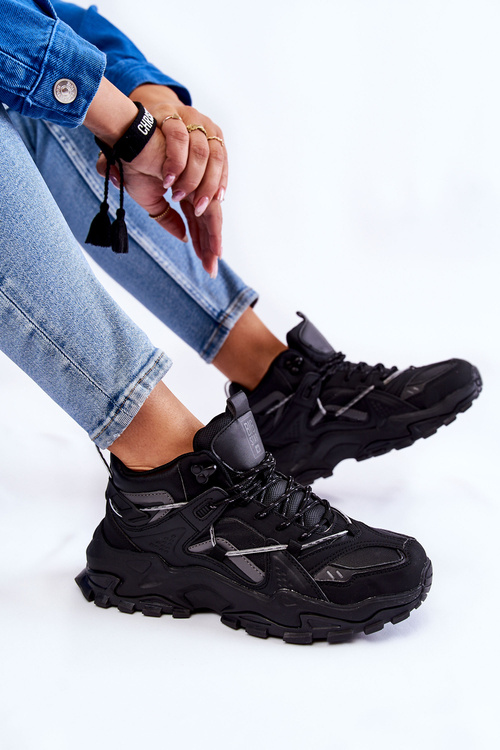 Dámská sportovní obuv na masivní platformě Big Star KK274387 Černe