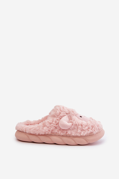 Dámské Kožené Pantofle S Motivem Ovce Růžové Phaeia