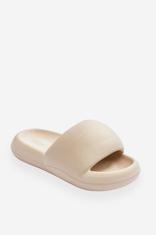 Ľahká pena dámske papuče na platforme Beige Milton
