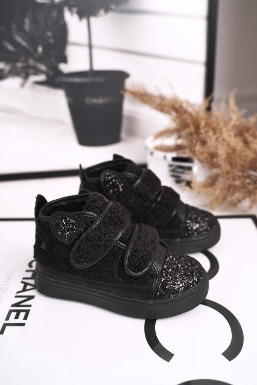 Dětské Tenisky Vysoké zateplené černé Clifford