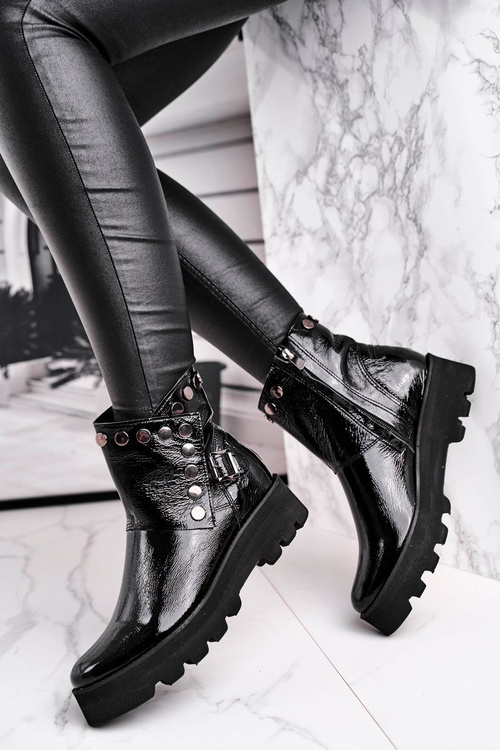 Dámské Kotníkové Boty Kůže Cerne Exquisite 1199