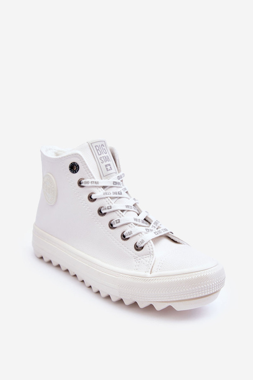 Dámské Tenisky Big Star Vysoké Zateplené Bílé GG274108