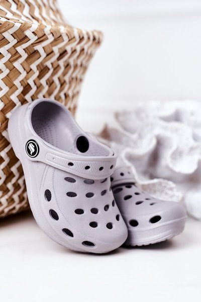 Detské žabky šedé lacy Lucas