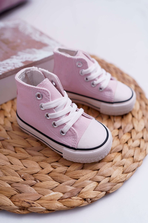 Dětské Vysoké Tenisky Růžové Filemon