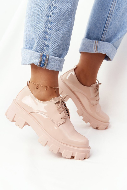 Dámské Panofle Oxfordky Na Platformě Nude Imogen