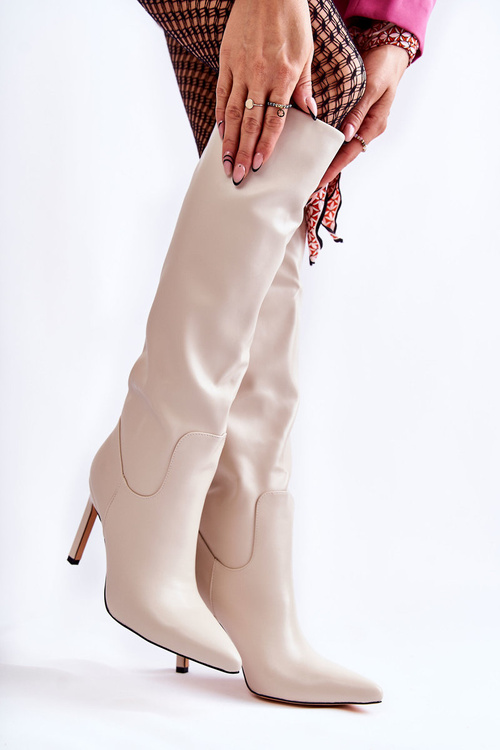 Kožené topánky na vysokej podpätku Rissa