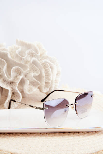 Dámske slnečné okuliare UV400 Strieborno-modré