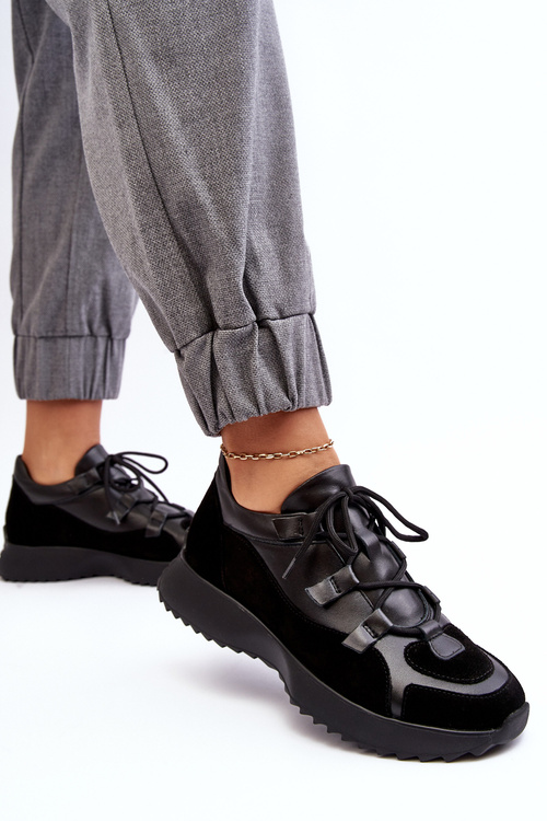 Dámské kožené sportovní boty M01/2 Zazoo černé