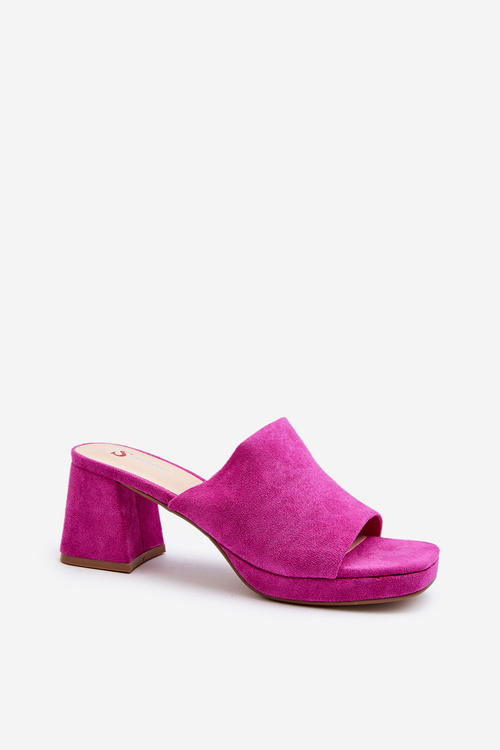 Dámske papuče na opätku fuksia Bralya