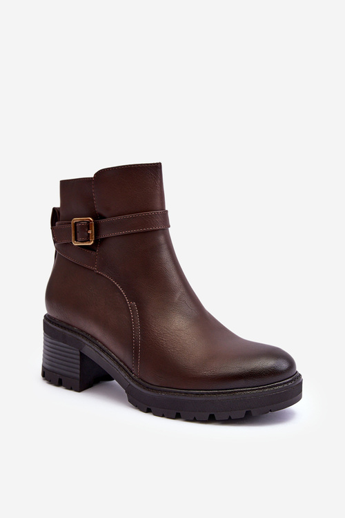 Kožené topánky s nízkym obsahom tmavo hnedej Irinaelu