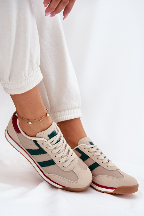 Nízké Dámské Tenisky Tmavě Béžové Rulaana