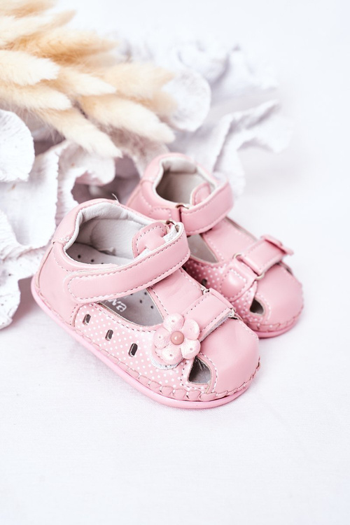 Detské kožené sandále pre ružové suché suché suchý suchý suchý suchý suchý zips