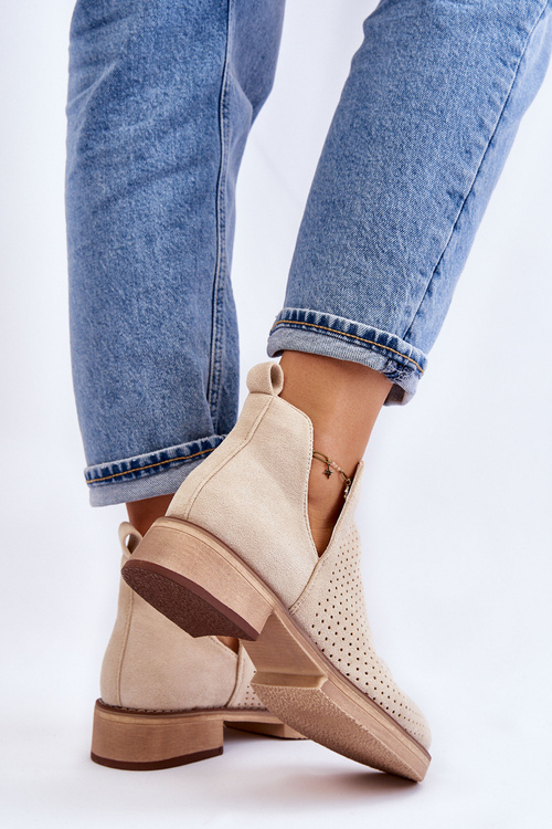 Subcrew Openwork ploché podpätky beige angie