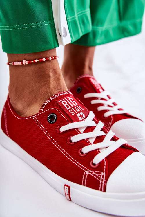 Dámska veľká hviezda FF274089 Red Sneakers