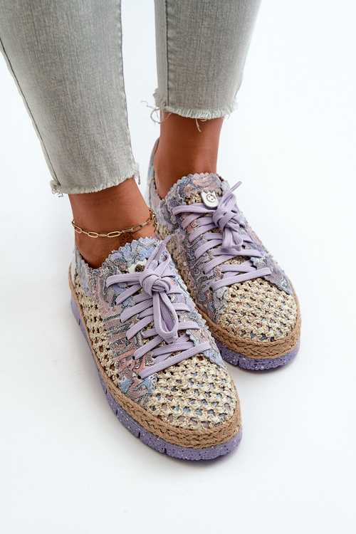 Dámské kožené polobotky Maciejka 05897-05 Fialové