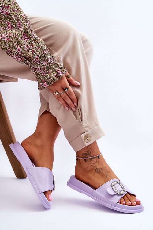 Dámska platforma Flip -flops s dekoráciou Purple Beneca