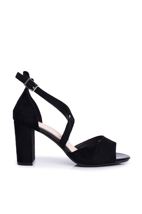 Dámské Sandály Na Podpatku Sergio Leone Černé SK865