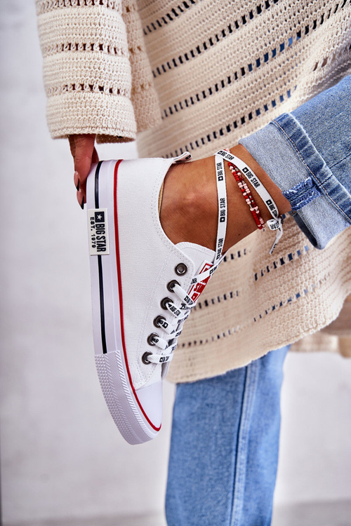 Dámské Materiál Sneakers Big Star KK274101 Bílá