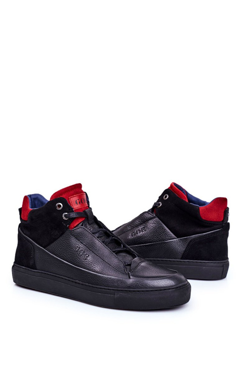 Pánská Sportovní Obuv Kožená černá GG1N3114