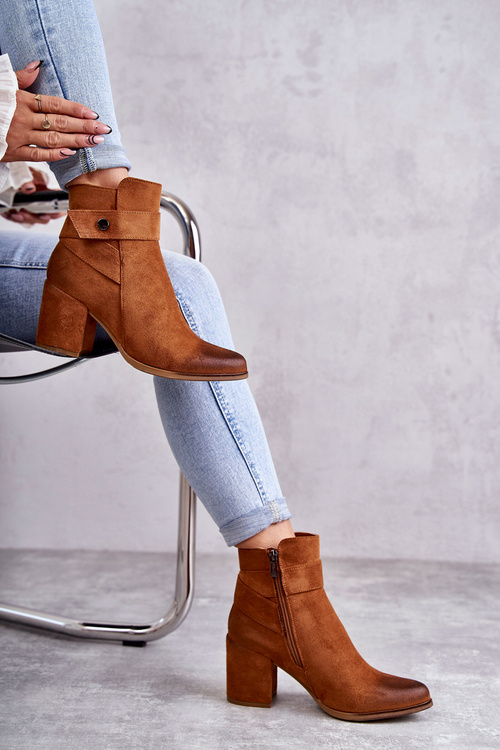 Dámske semišové topánky LA.FI 260041C-SU CAMEL