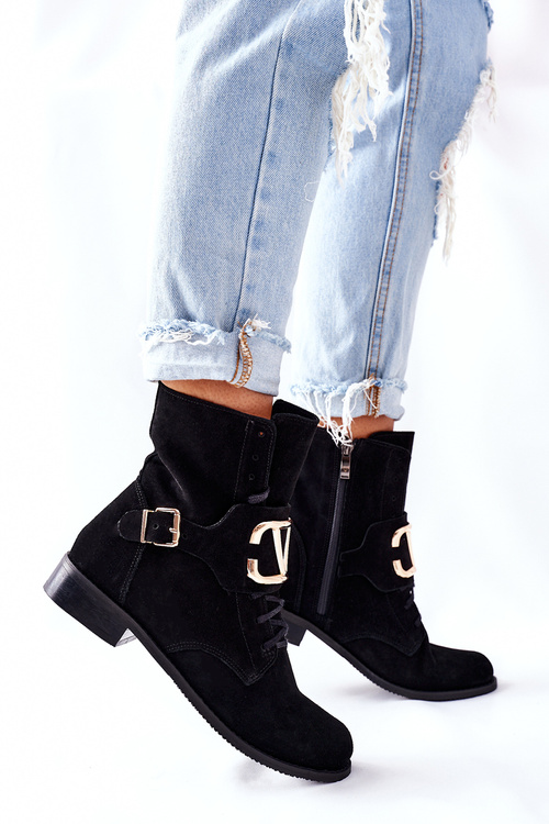 Dámské Kotníkové Boty Semisove Černé Nicole 2676