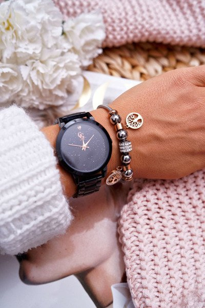 Ženský náramkový reťazec strom života ružový goth goth