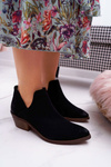 Dámské Kotníkové Boty semišové černé Anabella