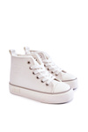 Detské vysoké tenisky na veľkej hviezde KK374227 White Slider