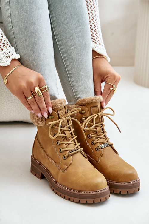 Zateplené dámské boty Big Star OO274A285 Camel