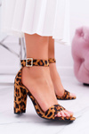 Dámske sandále na pokojnom tlači Leopard