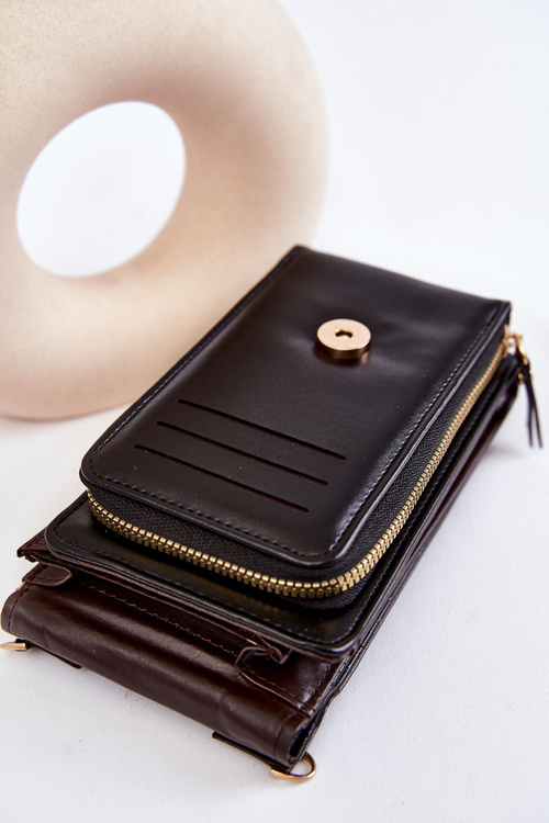 Módna taška 2in1 peňaženky s čerpaním čierneho Savano