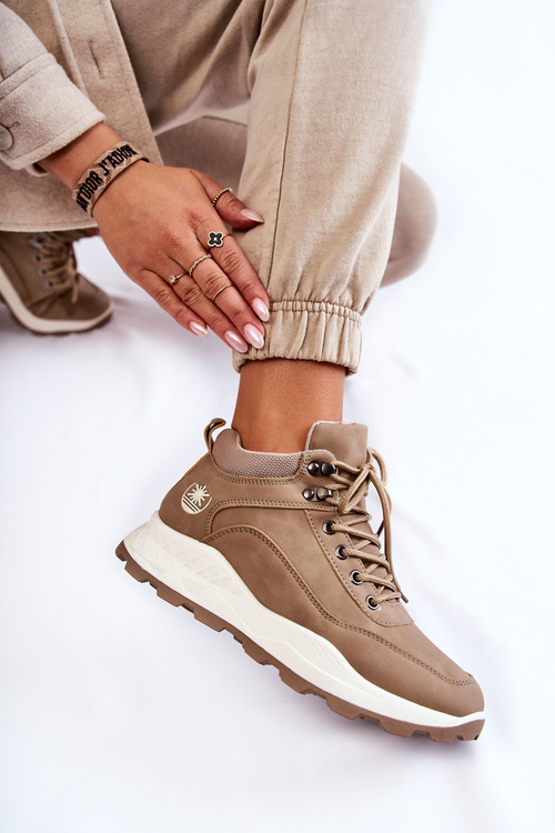 Dámská zateplená trekingová obuv Trappers Béžove Otto