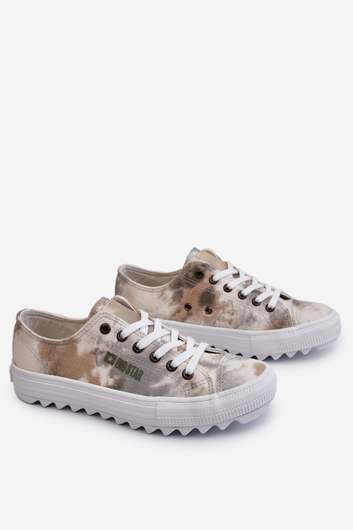 Módní nízké tenisky Big Star LL274043 Bílá a šedá