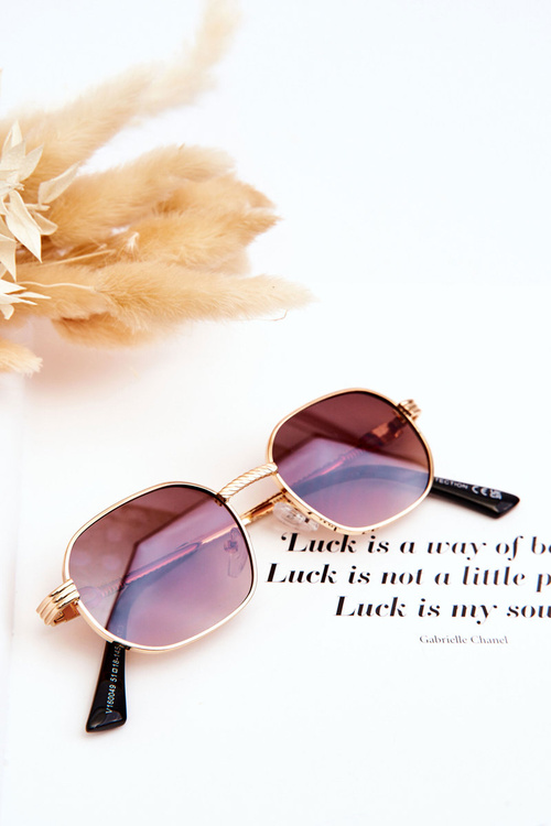 Módne slnečné okuliare Ful Vue V160049 Gold-Brown