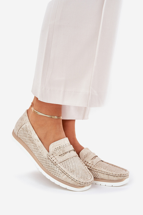 Dámske Mokasíny Z Eko Kože Zlaté Bralithia