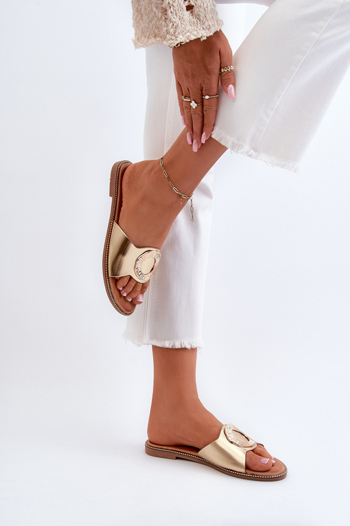 Dámské žabky s ozdobou Zlaté Cilima