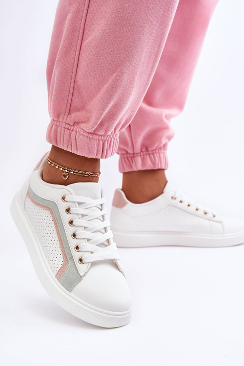 Klasické Dámské Sportovní Boty Bílo-Růžové Amaranti