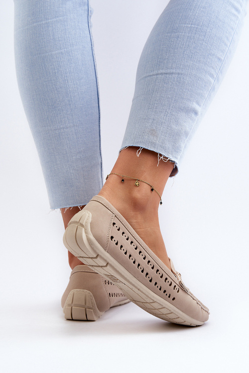 Dámske čierne čipkované mokasíny Rasirna