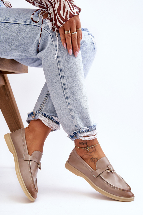 Klasické šedé dámske mokaséry Cortez